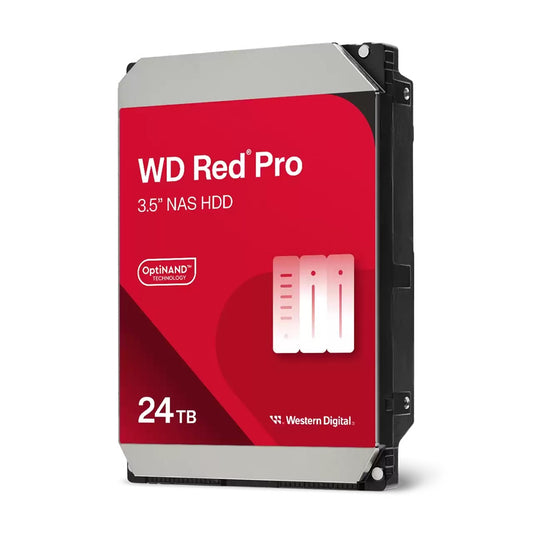 Western Digital 24TB 3.5' SATA HDD, 7200RPM, CMR, up to 287MB/s, 512MB cache, RAID-optimized for NAS, 550TB/yr workload, 5-year warranty, WD241KFGX