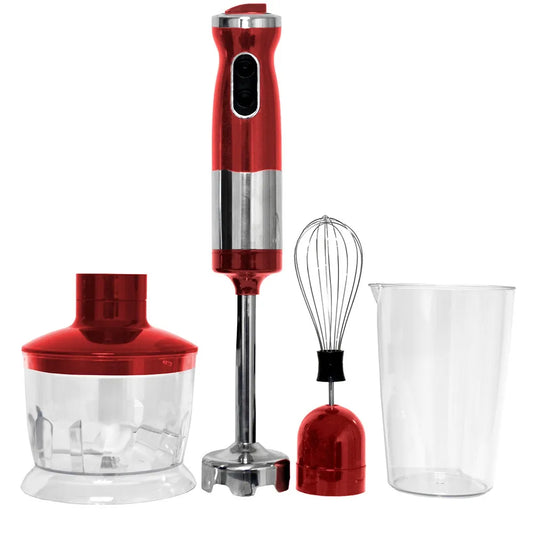 Healthy Choice Hand Blender Stick Mixer Set Red HB57
