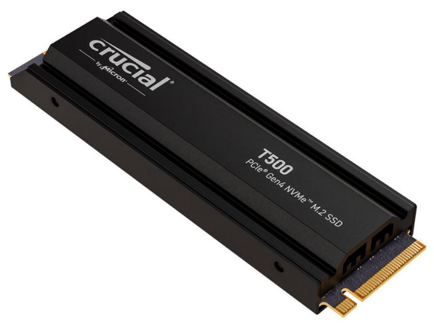 Micron (Crucial) Crucial T500 1TB Gen4 NVMe SSD Heatsink - 7300/6800 MB/s R/W 600TBW 1440K IOPs 1.5M hrs MTTF Acronis True Image for PS5 ~CT1000T500SSD8, CT1000T500SSD5