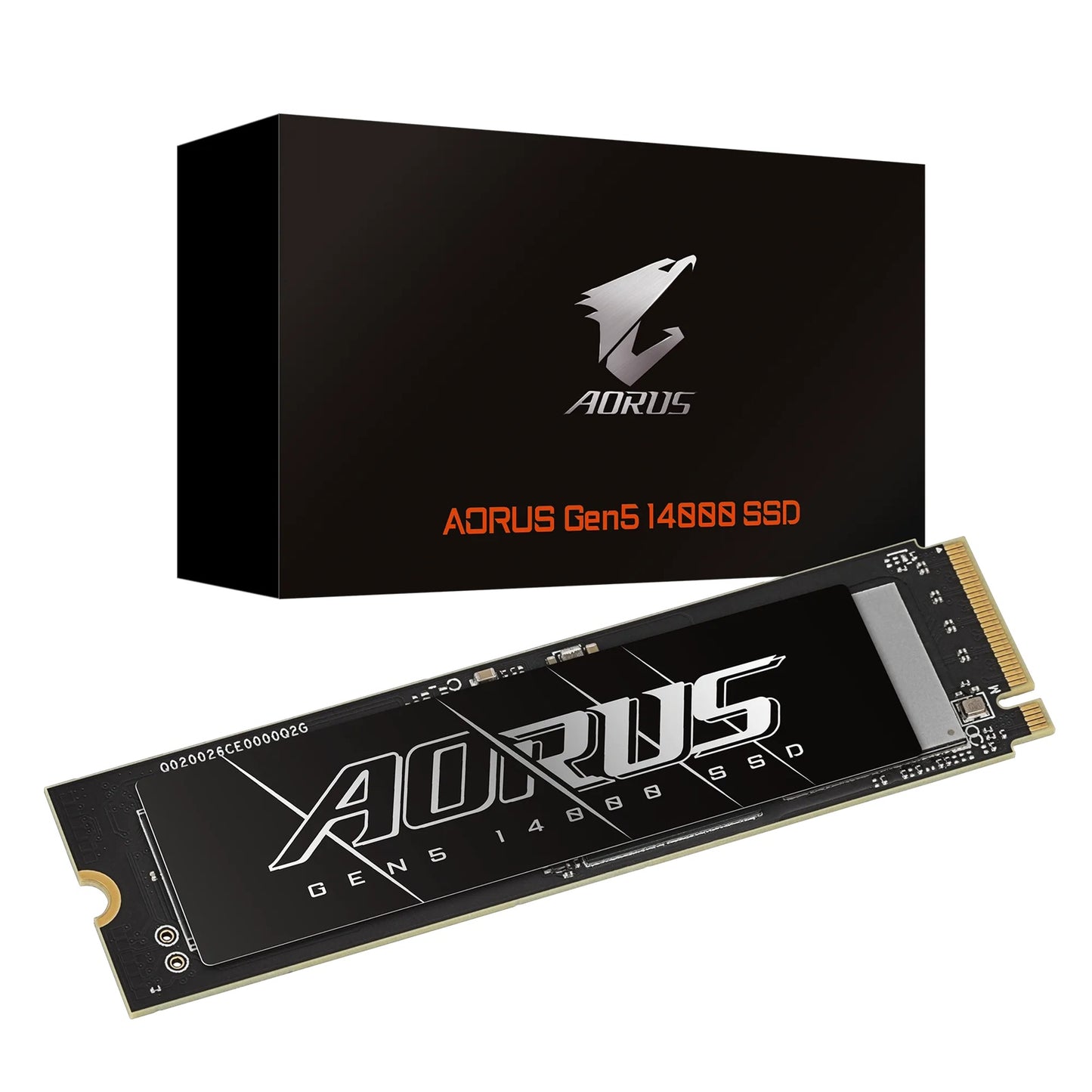 Gigabyte AORUS Gen5 14000 SSD 1TB PCIe5x4 NVMe2.0 M.2 3D TLC LPDDR4 2GB 13600/10200MB/s 80x22x3.5mm MTBF1.6M 11.5W 5yr/700TBW, SSD AG514K1TB M2 1TB 1.0