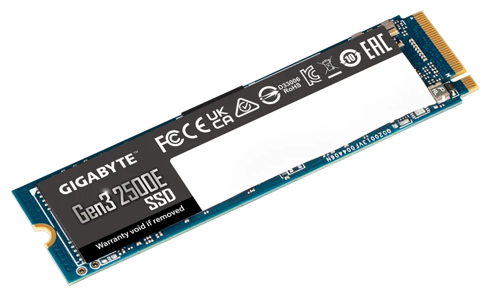Gigabyte G325E 500G M2 500G PCIe 3.0x4, 2300/1500 MB/s 60k/240Kl MTBF 1.5m hr Limited 3 years or 240TBW, GP-G325E500G-M2