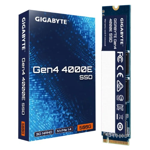 GIGABYTE Gen4 4000E 500GB NVMe PCIe 4.0 x4 M.2 2280 SSD, 3600MB/s Read, 3000MB/s Write, 1.5M Hours MTBF, 3-Year Warranty, SSD G440E500G M2 500GB