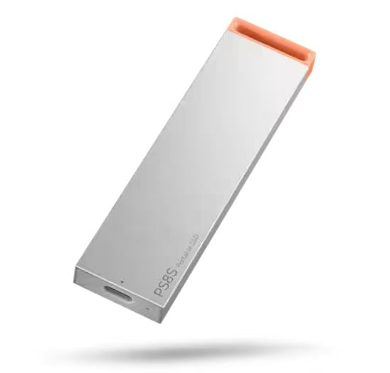Lenovo PS8S 2TB External Portable SSD ~1050MB/s USB3.2 Gen2 USB-C Stylish Metal Body Lightweight 40g Durable for PC MAC PS4 Xbox Android iPad Pro, GXB1T57741