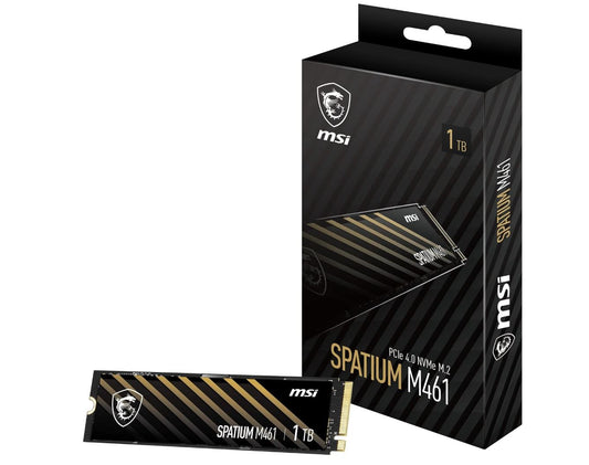 MSI SPATIUM M461 PCIe 4.0 NVMe M.2 1TB Internal SSD PCIe Gen4 NVMe (SPATIUM M461 PCIe 4.0 NVMe M.2 1TB), 5 Year Warranty, SPATIUM M461 1TB