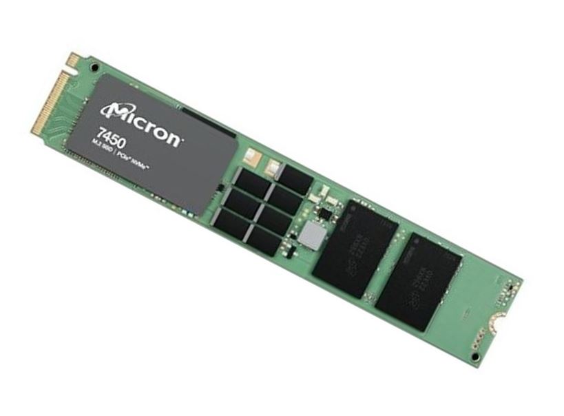 Micron (Crucial) Micron 7450 Pro 3.84TB Gen4 NVMe Enterprise SSD M.2 5000/2500 MB/s R/W 735K/160K IOPS 25700TBW 1DWPD 2M hrs MTTF Server Data Centre 5yrs, MTFDKBG3T8TFR-1BC1ZABYYR