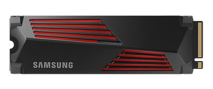 Samsung 990 Pro 1TB with Heatsink Gen4 NVMe SSD 7450MB/s 6900MB/s R/W 1550K/1200K IOPS 600TBW 1.5M Hrs MTBF for PS5 5yrs Wty, MZ-V9P1T0CW