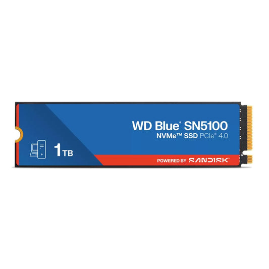 Western Digital WD Blue SN5100 NVMe SSD - 1TB, M.2 2280, PCIe Gen4, Read 7100MB/s, Write 6700MB/s, 1000K/1300K IOPS, TBW 600, 5yr Warranty, WDS100T5B0E-00CPE0