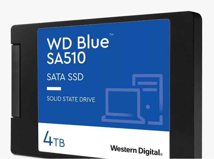 Sandisk Western Digital WD Blue 4TB 2.5' SATA SSD 560R/530W MB/s 95K/82K IOPS 600TBW 1.75M hrs MTBF 3D NAND 7mm 5yrs Wty, WDS400T3B0A-00C7K0