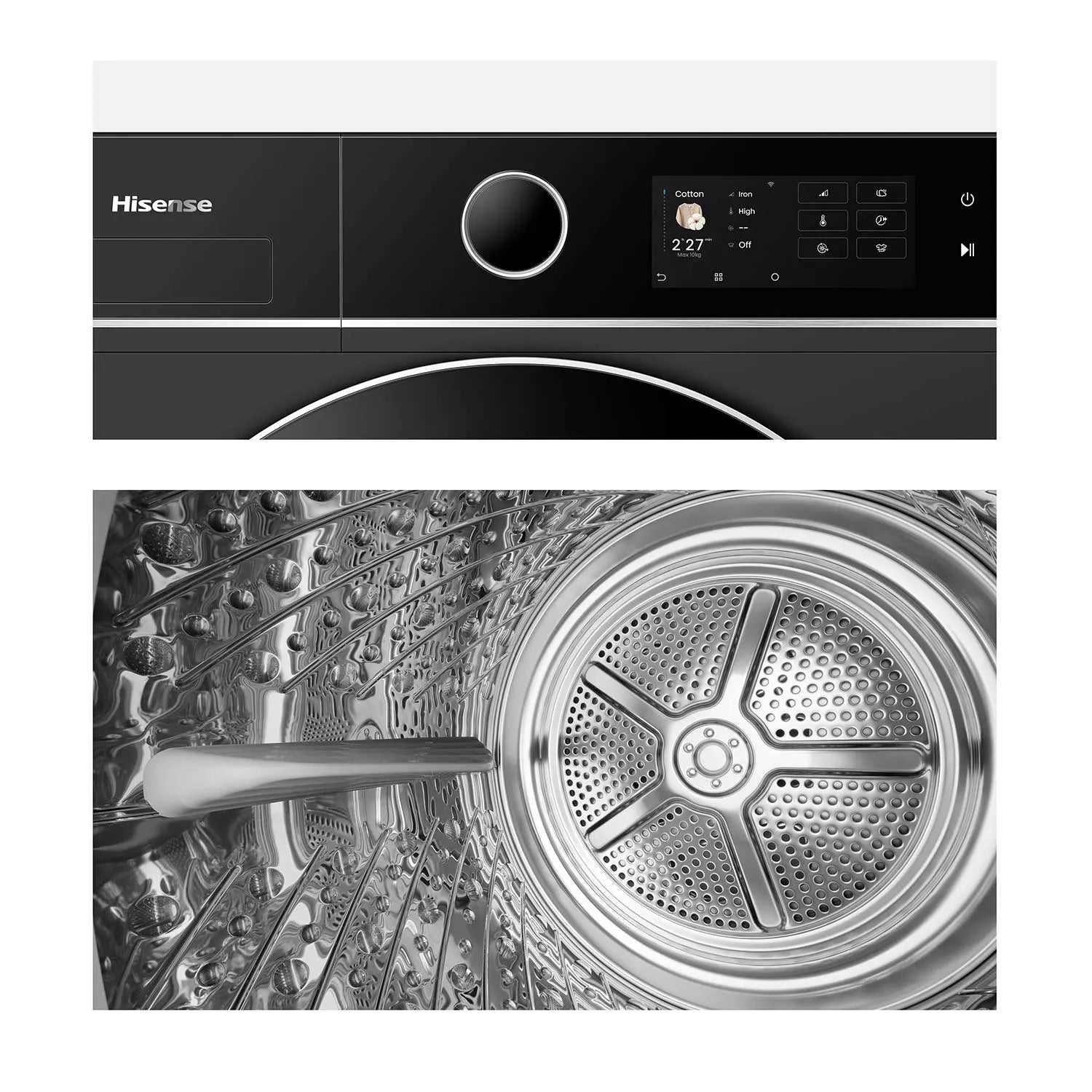 Hisense 10kg Series 8i Heat Pump Dryer Black HDF8I10HB