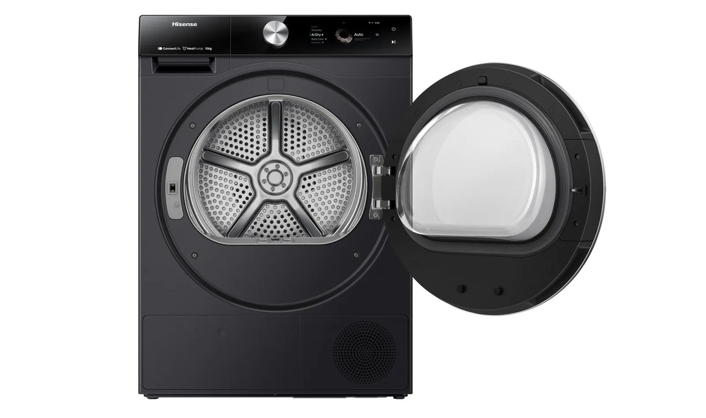 Hisense 10kg Series 9 Heat Pump Dryer Charcoal Black HDFS10HPB