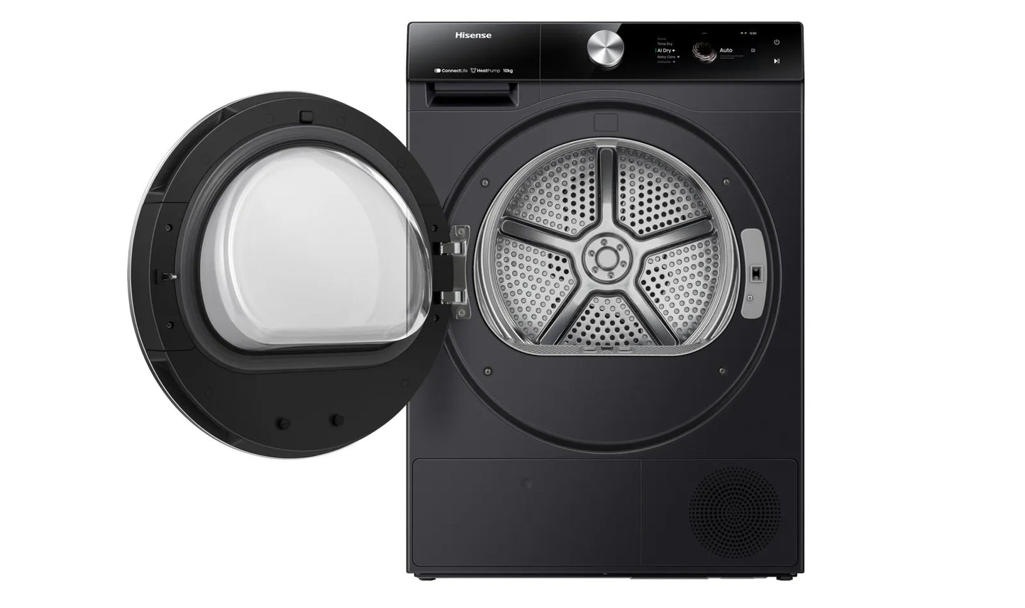 Hisense 10kg Series 9 Heat Pump Dryer Charcoal Black HDFS10HPB