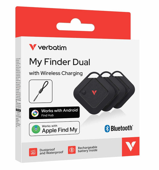 Verbatim My Finder Dual Channel Wireless Charging 3 Pack - Black, 30210