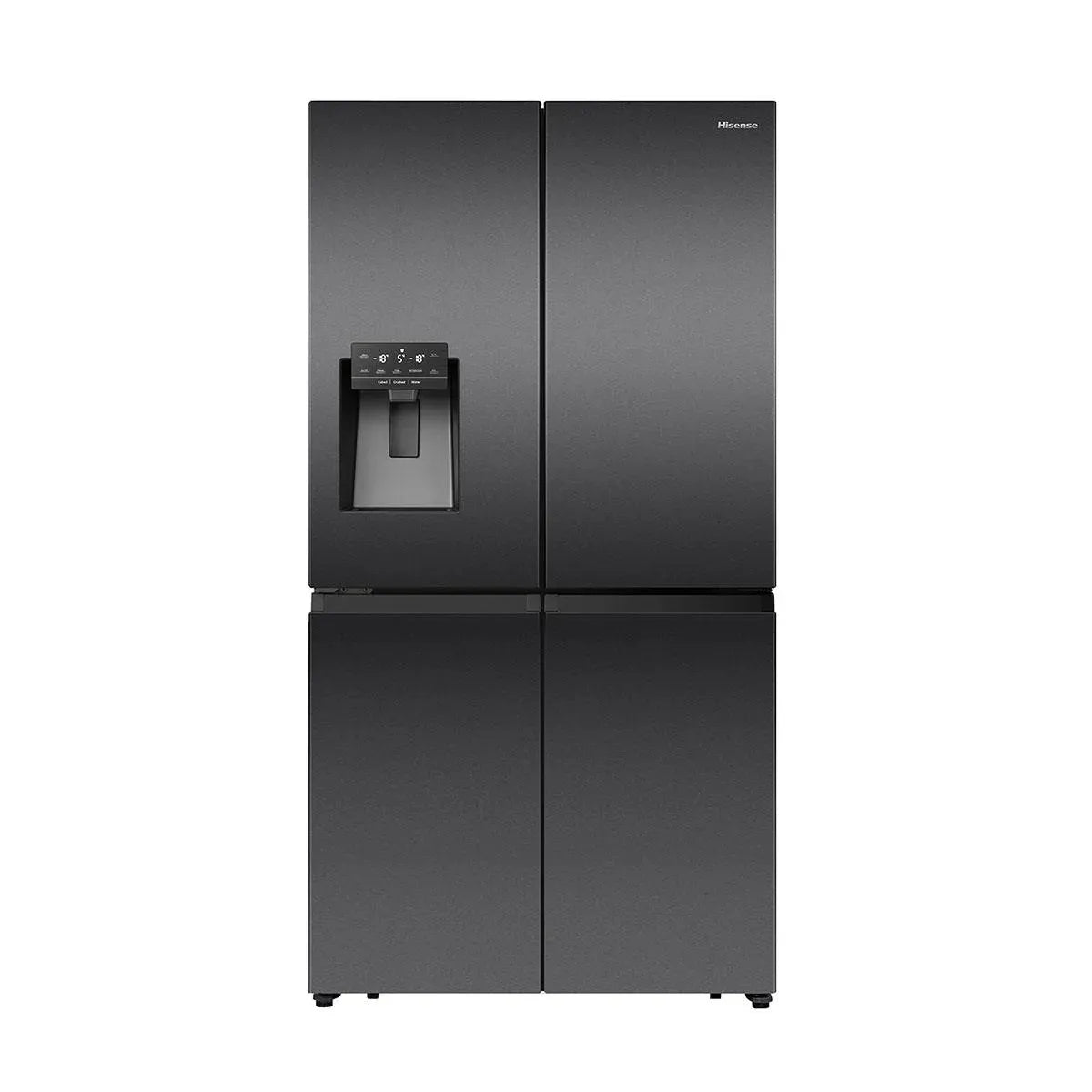 Hisense 585L PureFlat Eclipse French Door Fridge Dark Stainless Steel - HRCD586TBWB