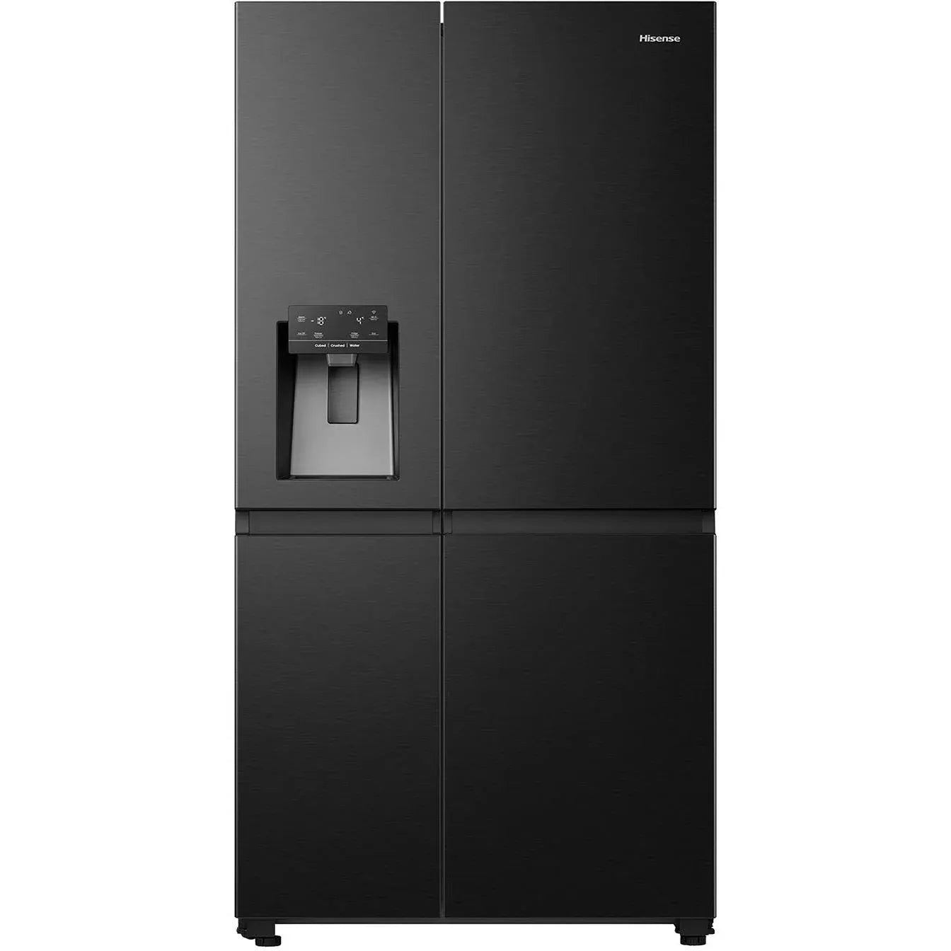 Hisense 632L Side by Side Fridge Black Steel - HRSBS632BW