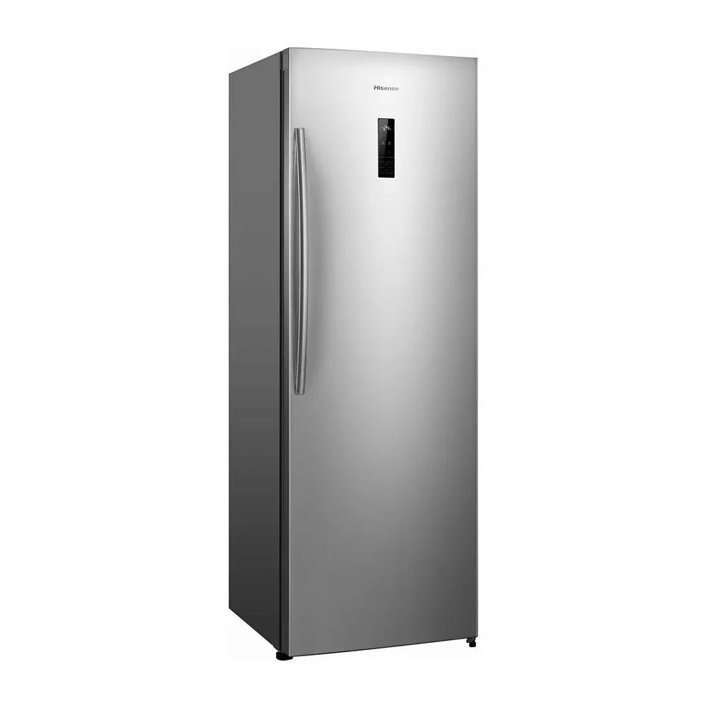 Hisense 384L Upright Hybrid Fridge Freezer Stainless Steel - HRVF384S
