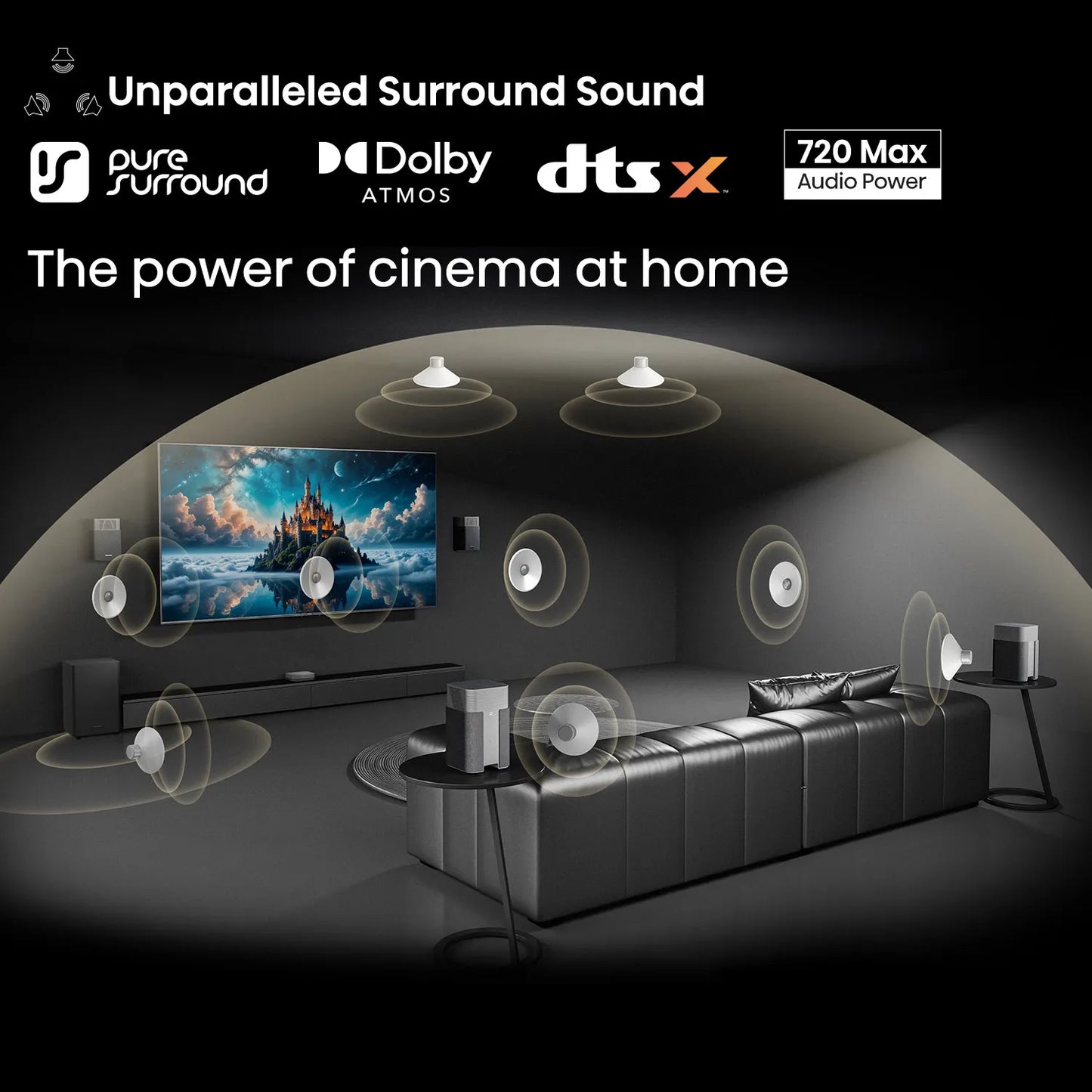 Hisense 4.1.2ch Home Theatre System with Dolby Atmos - HT-SATURN