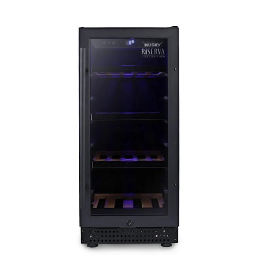 Husky 80L Riserva Single Zone Wine Fridge in Matt Black HUSWS33SMBZY