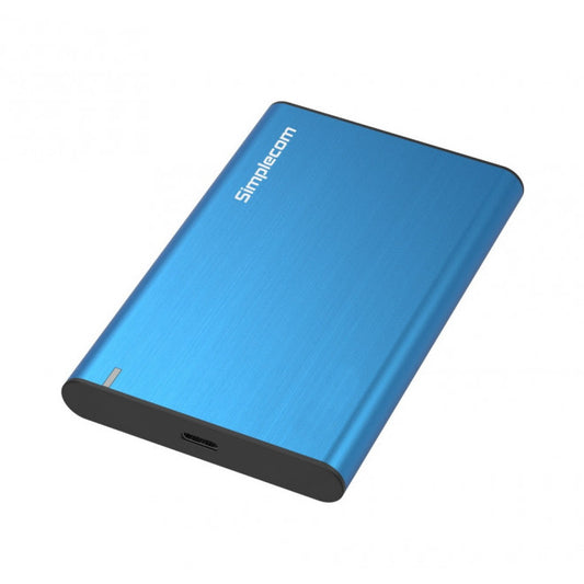 Simplecom SE221 Aluminium 2.5'' SATA HDD/SSD to USB 3.1 Enclosure Blue USB 3.1 Gen 1 support up to 5Gbps data transfer rate, SE221-BLUE