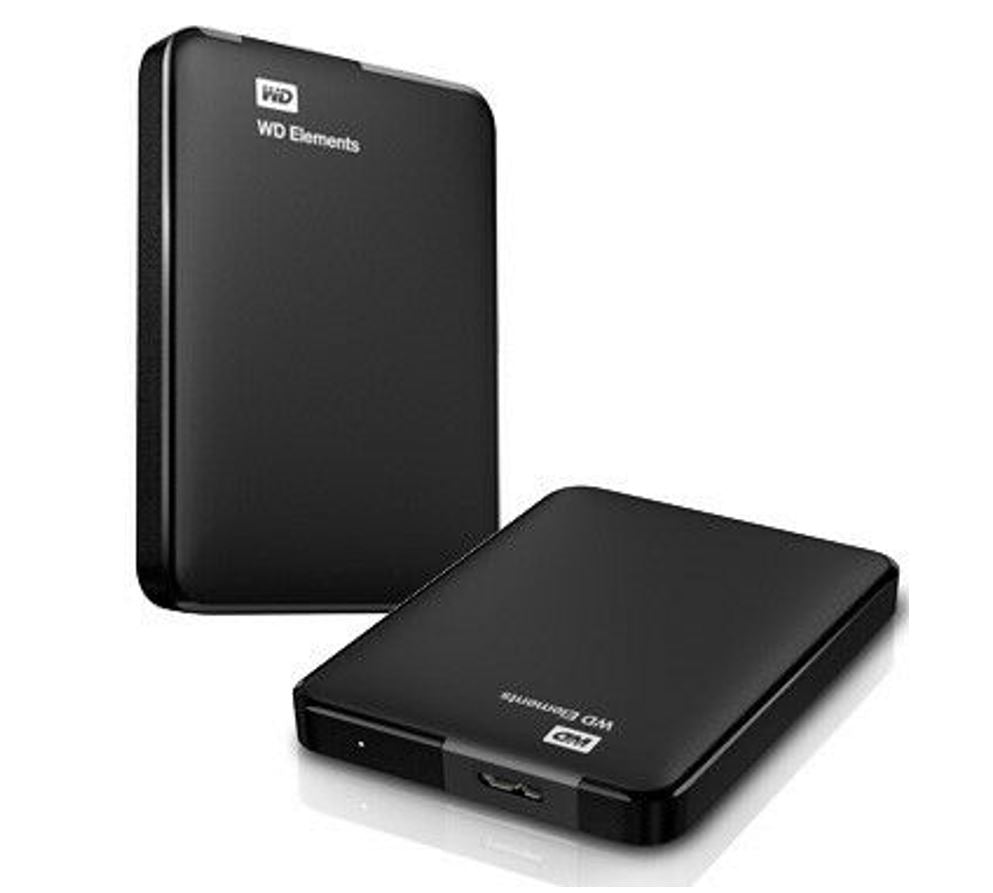 Western Digital WD Elements 2TB USB 3.0 2.5' Portable External Hard Drive - Slim Light Durable Shock Proof Black Plug & Play NTFS for Windows 10/8.1/7, WDBU6Y0020BBK-WESN