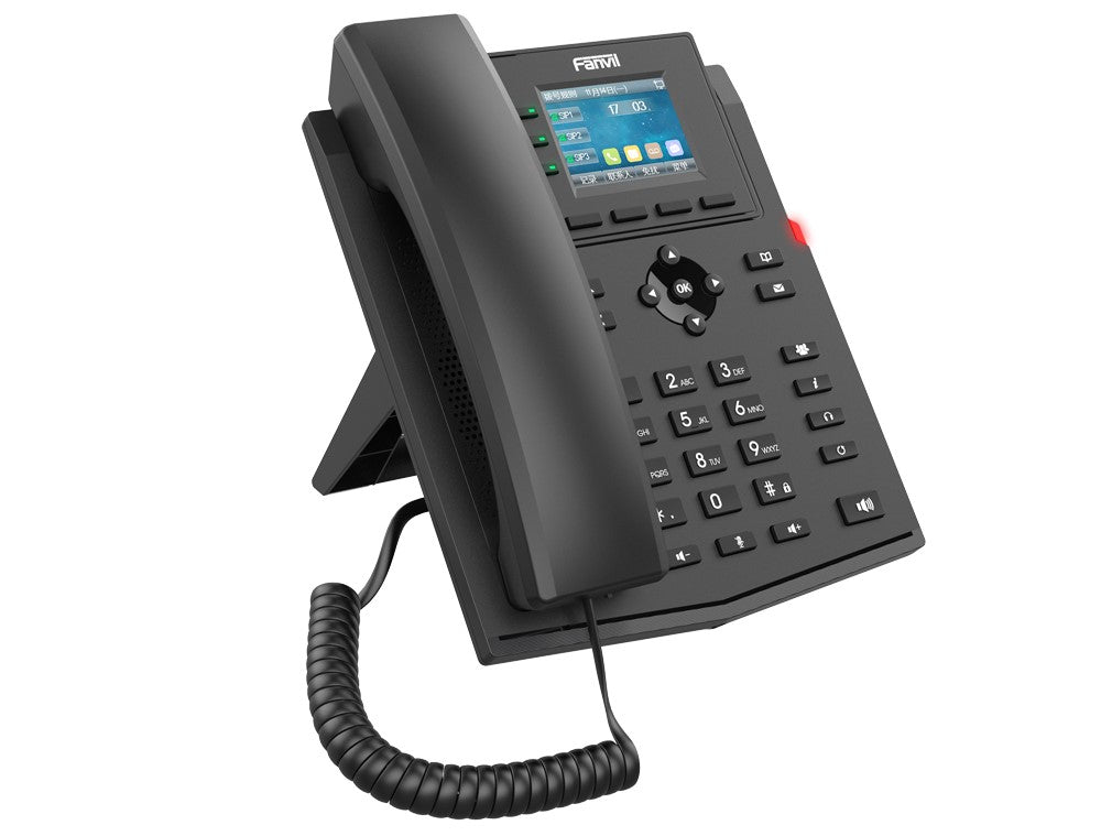 Fanvil X303-2 Wire IP Phone, 2.4-inch Color, RJ11 Interface and Supports 2-Wire Power, HD Voice, 6-Party Conferencing, 4 SIP Accounts, X303-2WIRE