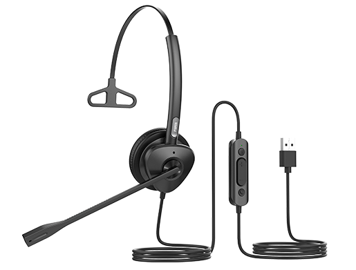 Fanvil HT301-U USB Mono Headset - OverThe Head Design, Suit For Small Office, Home Office (SOHO) Or Call Center Staff - USB Connection EOS, HT301U