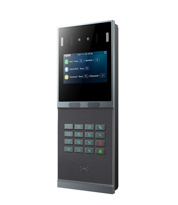 Fanvil I66 Outdoor Video Door Phone,Face Recognition Door Phone, Audio/Video Intercom,4-inch IPS Color Screen 12 Numeric Keys+4 Function Keys, IPF-I66