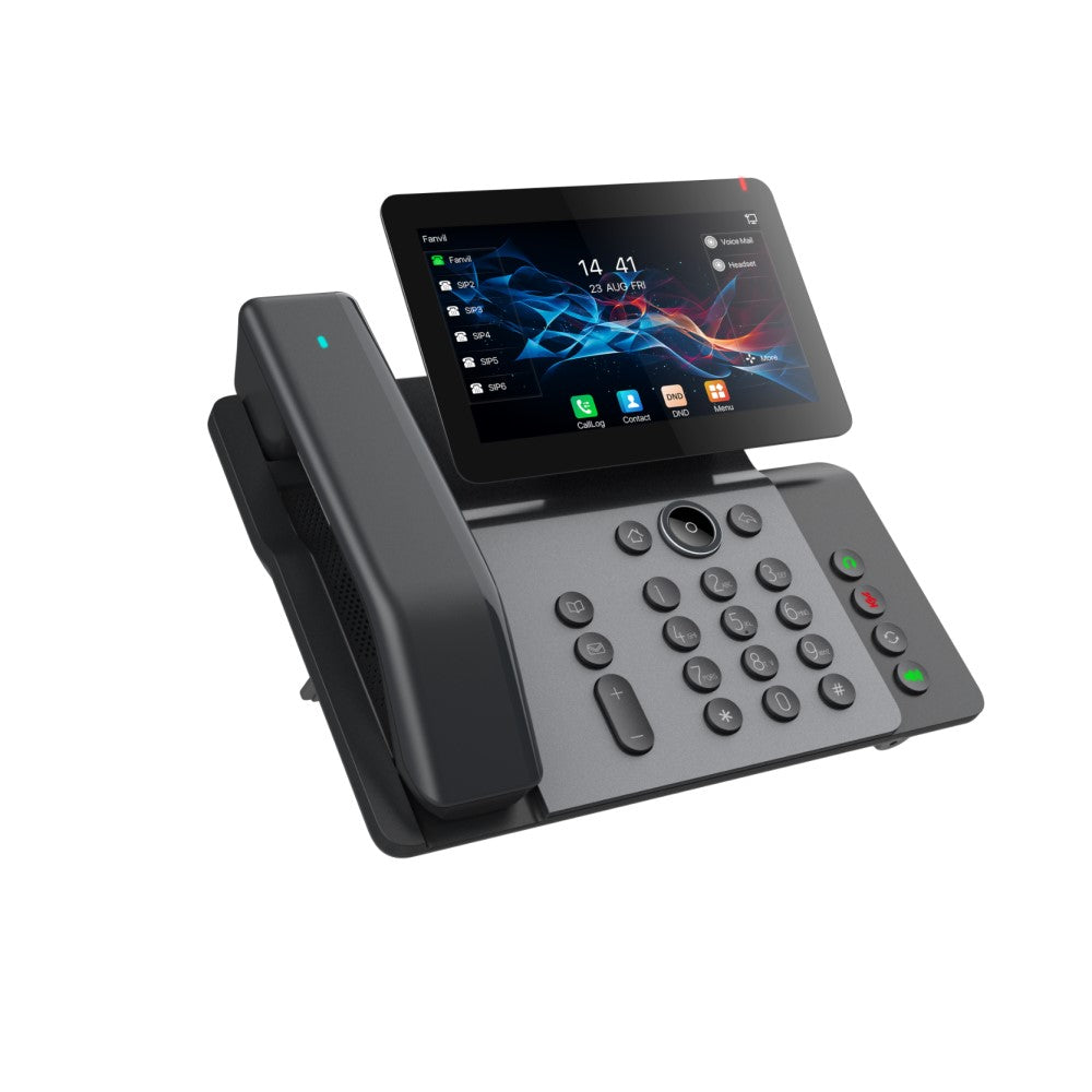 Fanvil V66 Pro Premium IP Phone, 20 SIP lines, HD voice, 7-inch high-definition color 'floating smart screen', built-in Bluetooth & Wi-Fi, V66pro