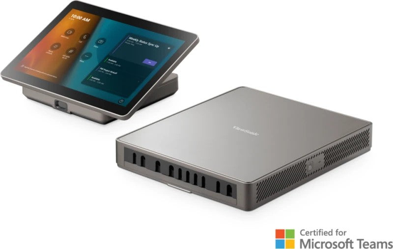 ViewSonic Commercial Viewsonic Small and Medium Room MTR. Bundle for Microsoft Teams Rooms includes computing engine MPC310-W31-TU and touch console MRC1010-TN, TRS10