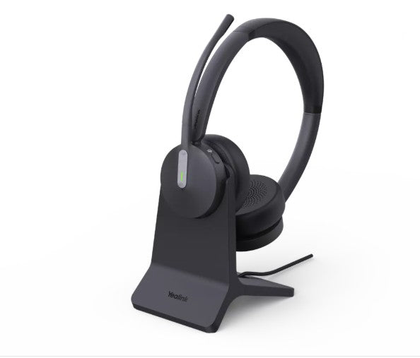 Yealink BH70 Bluetooth Wireless Dual Headset with Stand Teams USB-C/A, 3 mic noise cancellation Talk time up to 35h BT51 C Dongle with Type A Adapter, BH70-D-CH-MS-C/A