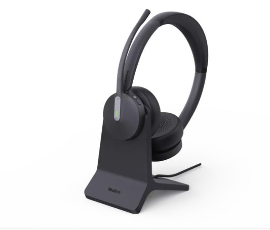 Yealink BH70 Bluetooth Wireless Dual Headset with Stand Teams USB-C/A, 3 mic noise cancellation Talk time up to 35h BT51 C Dongle with Type A Adapter, BH70-D-CH-MS-C/A