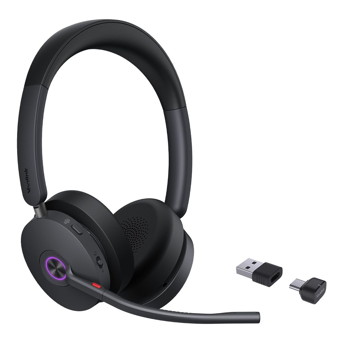 Yealink BH74 Teams USB-C/A Bluetooth Headset, Active Noise Cancellation, 6 mic, Acoustic Shield, Wireless range 50 m, talk time of up to 32 hours, BH74-MS-C/A