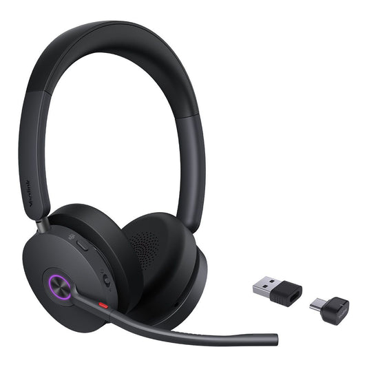 Yealink BH74 Teams USB-C/A Bluetooth Headset, Active Noise Cancellation, 6 mic, Acoustic Shield, Wireless range 50 m, talk time of up to 32 hours, BH74-MS-C/A