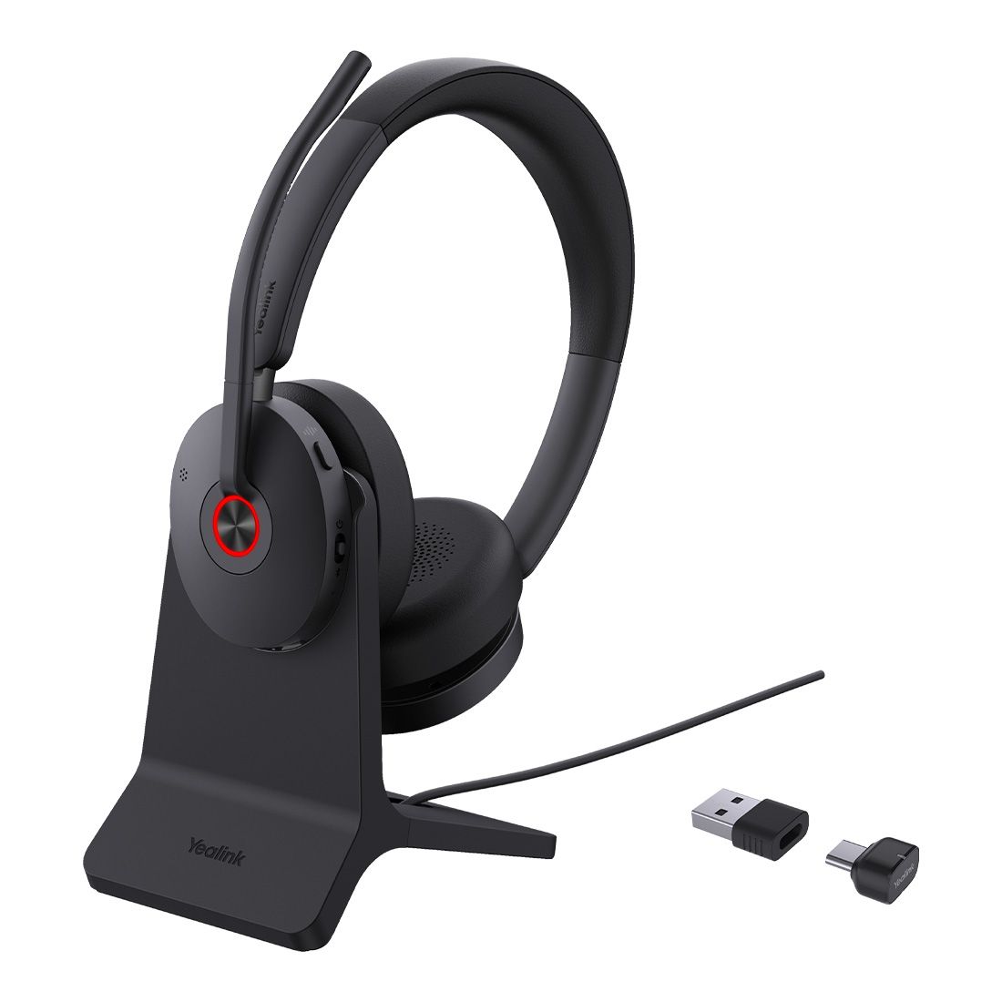 Yealink BH74 with Stand UC USB-C/A Bluetooth Headset, Active Noise Cancellation, Acoustic Shield, Wireless range 50 m, talk time of up to 32 hours, BH74-CH-UC-C/A