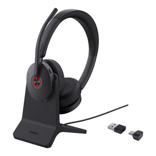 Yealink BH74 with Stand UC USB-C/A Bluetooth Headset, Active Noise Cancellation, Acoustic Shield, Wireless range 50 m, talk time of up to 32 hours, BH74-CH-UC-C/A