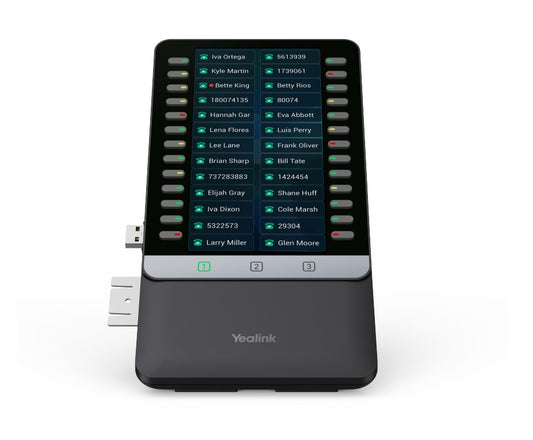 Yealink EXP55 Color Expansion Module, 5.5' Display, 78 Programmable Keys, Dual-Color LEDs, 3-Page View, USB Port, Compatible with T7X/T8X Series