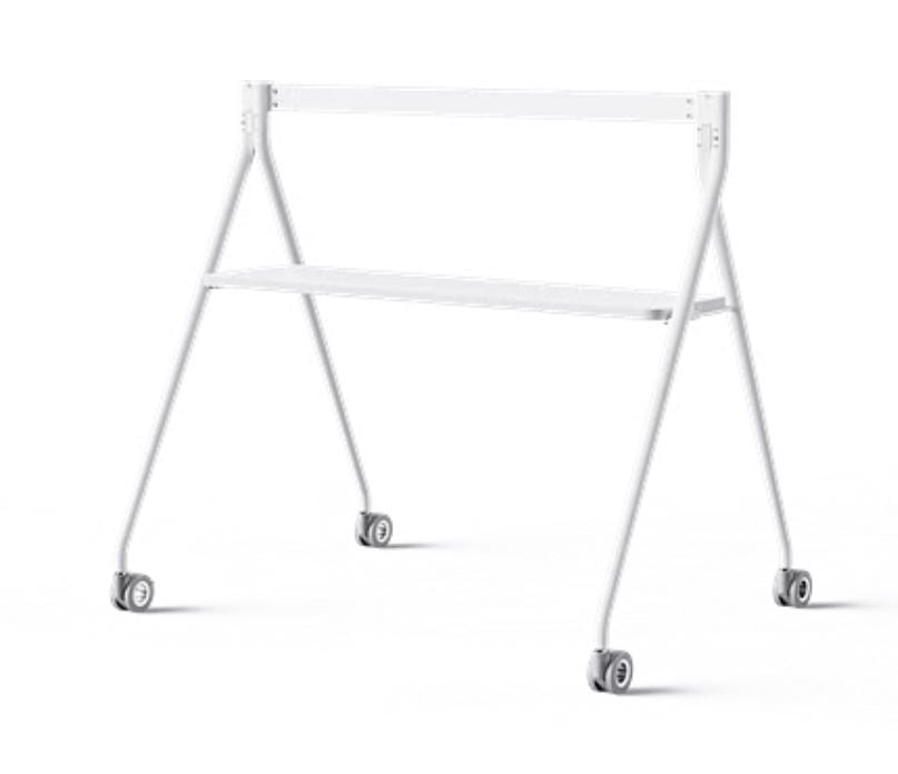 Yealink Floor stand for MeetingBoard 65' with Tray, Fit for Yealink MeetingBoard 65', Wheeled for easy transport Stable, Durable Base Practical, White, MB-FLOORSTAND-650T-W