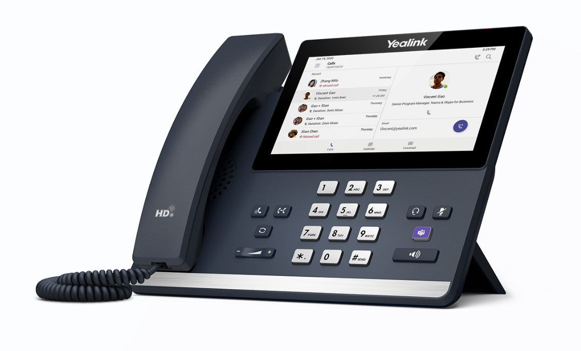 Yealink MP56 E2 Teams IP Phone, Android 13, Mid-level, Teams and Skype Compatible, 7-inch touchscreen, HD Audio, Teams button, Supports Office 365, TEAMS-MP56-E2