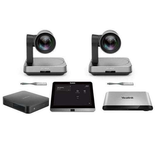 Yealink MVC940 Windows based MTR, MCore Pro, AVHub, 8' Touch Screen, 2x UVC84 12x Optical Zoom Camera, 2x WPP20, No Audio Devices Included, MVC940-C3-002