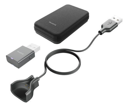 Yealink Portable Accessory Kit for WH63/67, Carry Case, Charging Cable, WDD60 DECT Dongle, Make DECT Headset Your Hybrid Work Booster, PAK-WH63/67