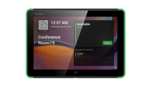 Yealink Roompanel Android based Scheduling Panel 8-inch, flush mount kit for wall or glass, 20Â° Tilt, PSU included, Yealink Platform, Microsoft Teams,, RoomPanel-E2