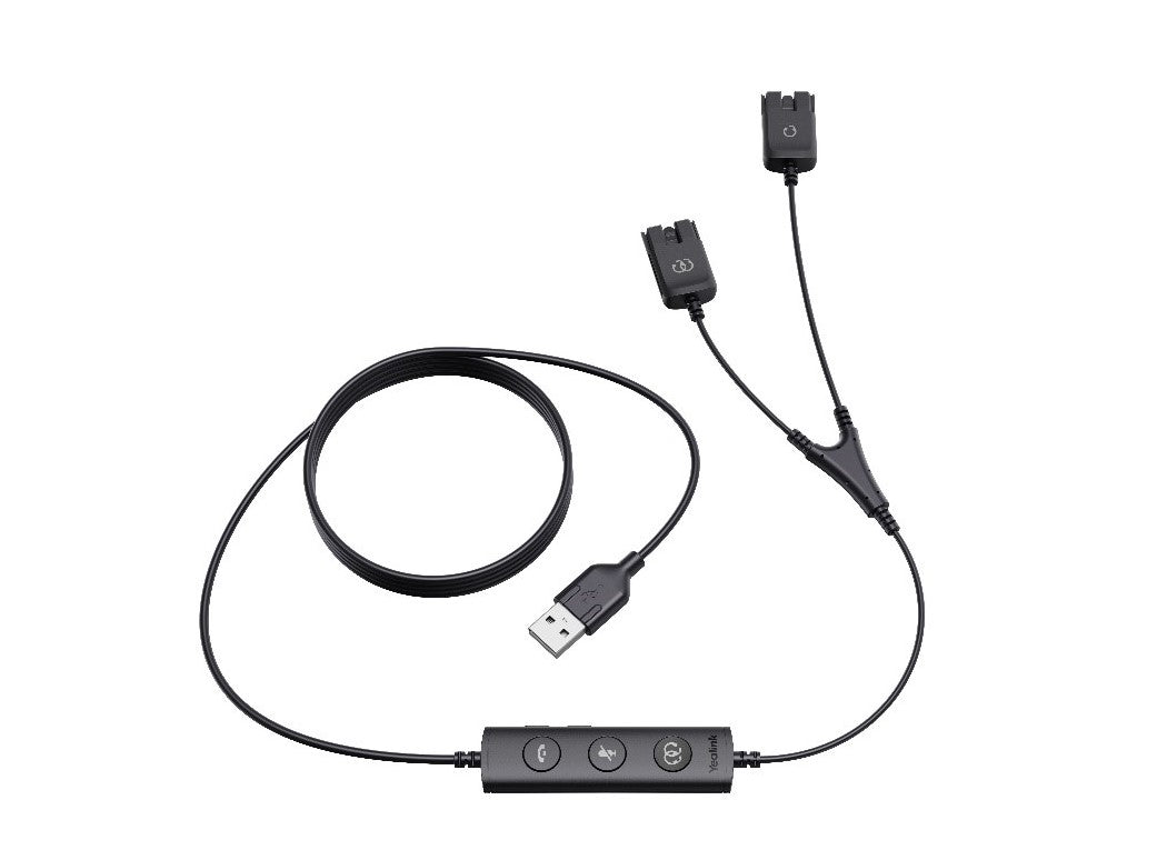 Yealink USB/QD Trainer Cable(1PCS), Y Cable - USB/QD Trainer Cable for YHS series, USB/QD-TC-1ps
