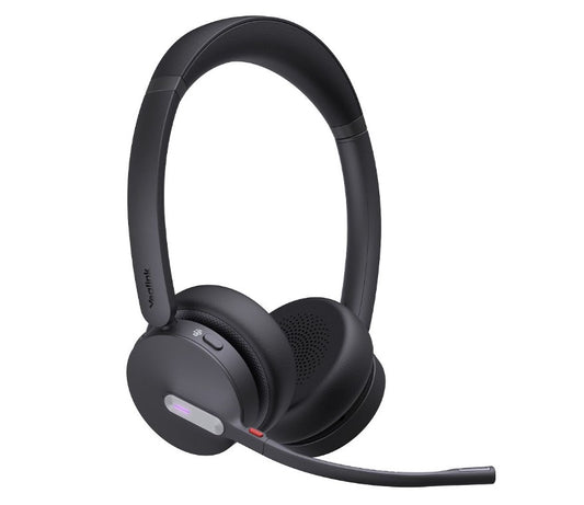 Yealink WH64 Hybrid Dual UC DECT Wireless Headset, DECT & Bluetooth Hybrid Wireless Technology, 3-Mic Noise Cancellation, UC Certified, Dongle WDD60, WH64-H-D-UC