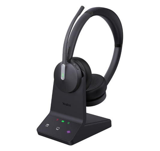 Yealink WH64 Dual UC DECT Wireless Headset, DECT & Bluetooth Wireless Technology,3-Mic Noise Cancellation,UC Certified, Charging Stands, Carrying Bag, WH64-D-UC