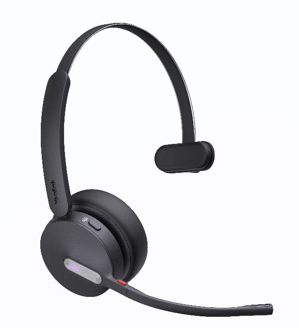 Yealink WH64 Hybrid Mono Teams DECT Wireless Headset, DECT & Bluetooth Hybrid Wireless Technology, 3-Mic Noise Cancellation, Teams, Dongle WDD60, WH64-H-M-MS