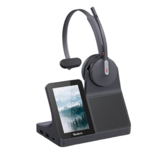 Yealink WH64 Mono Workstation, Yealink WH64 Workstation is an industry-leading DECT wireless headset with dual/single-ear options for seamless, WH64-M-WS