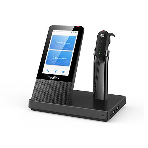 Yealink WH67 UC DECT Wireless Convertible Headset, UC Workstation, HD Voice,2-Mic Noise Cancellation,Teams Certified, Lightweight, 4 Wearing Styles, WH67-UC