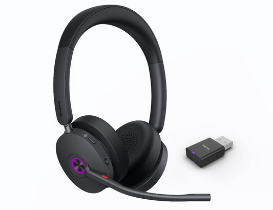 Yealink WH68 Hybrid Dual Teams DECT & Bluetooth Hybrid Wireless Technology, 4-Mic Hybrid ANC, 4-Mic Noise Cancellation, All-Day-Wearing Comfort WDD6, WH68-H-MS