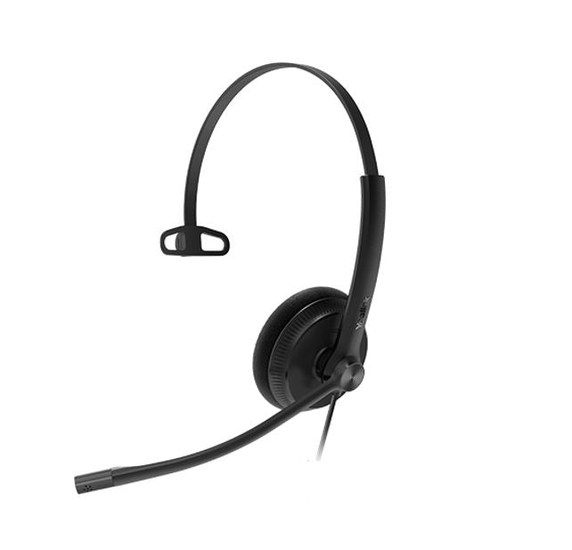 Yealink YHS34 Lite Mono Wired Headset with QD to RJ Port, Wideband Noise-Canceling Headset, Monaural Ear, RJ9, QD Cord, Foamy Ear Cushion, YHS34-L-M