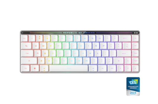 ASUS ROG Falchion RX Red Low Profile Wireless Gaming Keyboard, Tri-mode Connection, ROG Omni Receiver, Intuitive control, ROG FALCHION RX LOW PROFILE RED SWITCH