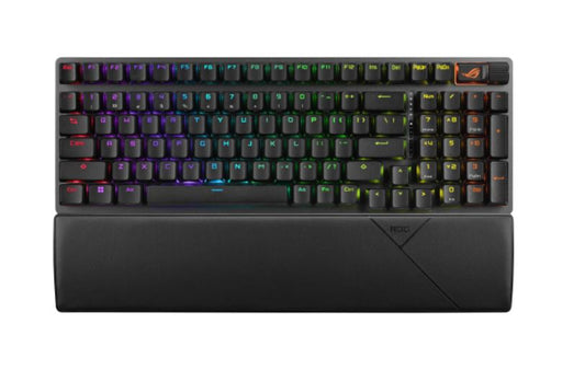 ASUS ROG STRIX SCOPE II 96 WL Storm Switch NX Wireless Gaming Mechanical Keyboard, Tri-mode Connection, Streamer Hotkeys, PBT Keycaps, Clicky, ROG STRIX SCOPE II 96 WL_Storm Switch